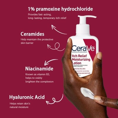 Picture of CeraVe Itch Relief Moisturizing Lotion For Dry & Itchy Skin 237ml (USA) - White