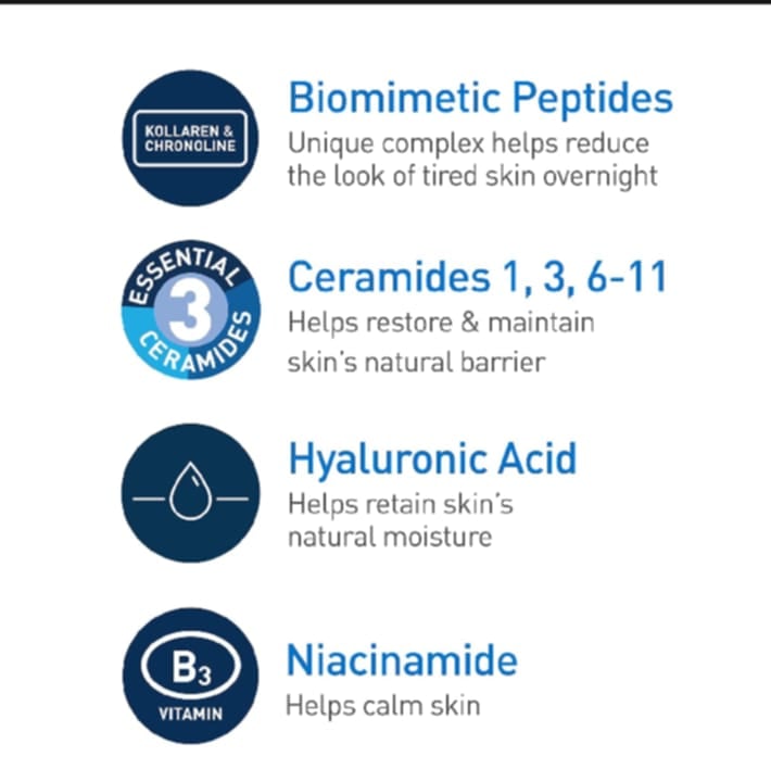 Picture of Cerave Skin Renewing Night Cream 48g | Niacinamide, Peptide Complex, and Hyaluronic Acid Moisturizer for Face
