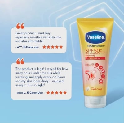 Picture of Vaseline Healthy Bright SPF 50+ Daily Protection Brightening Serum - 170ml - White