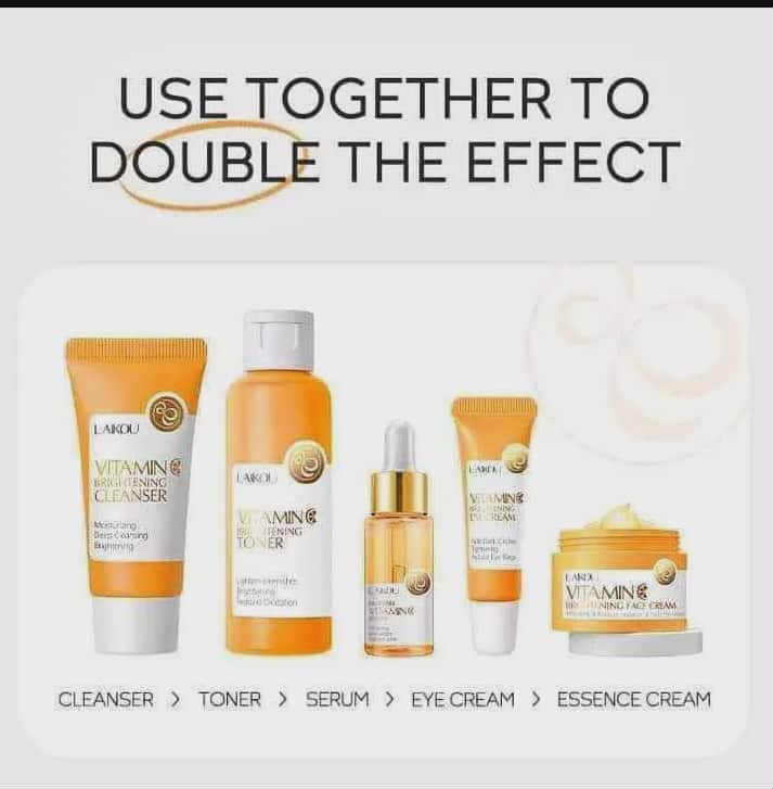 Picture of Laikou Vitamin C 5pcs Skin Brightening Set - Orange