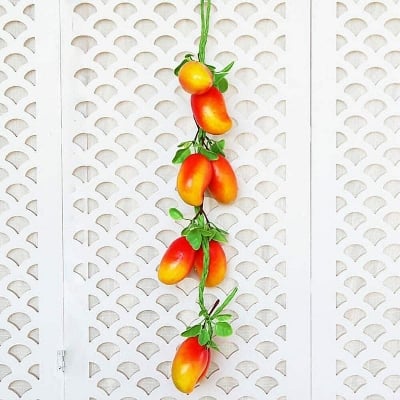 Picture of Fake Mango, Artificial Fruits Foam Mangoes Highly Simulated Lifelike for House Kitchen Party Pub Decoration Cabinet Ornament - Multicolor