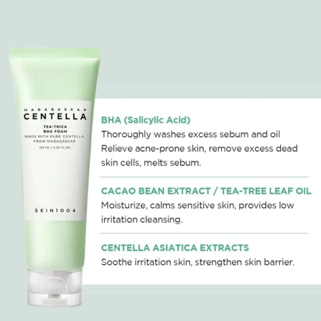 Picture of SKIN1004 Madagascar Centella Tea-Trica BHA Foam Cleanser - White