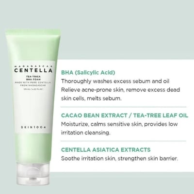 Picture of SKIN1004 Madagascar Centella Tea-Trica BHA Foam Cleanser - White