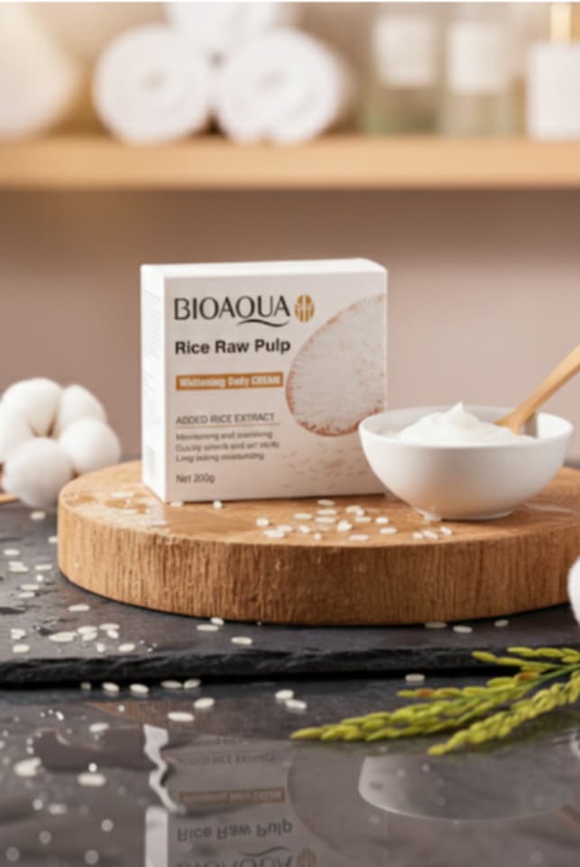 Picture of BIOAQUA Rice Raw Pulp Whitening Body Cream - 300gm - Fresh