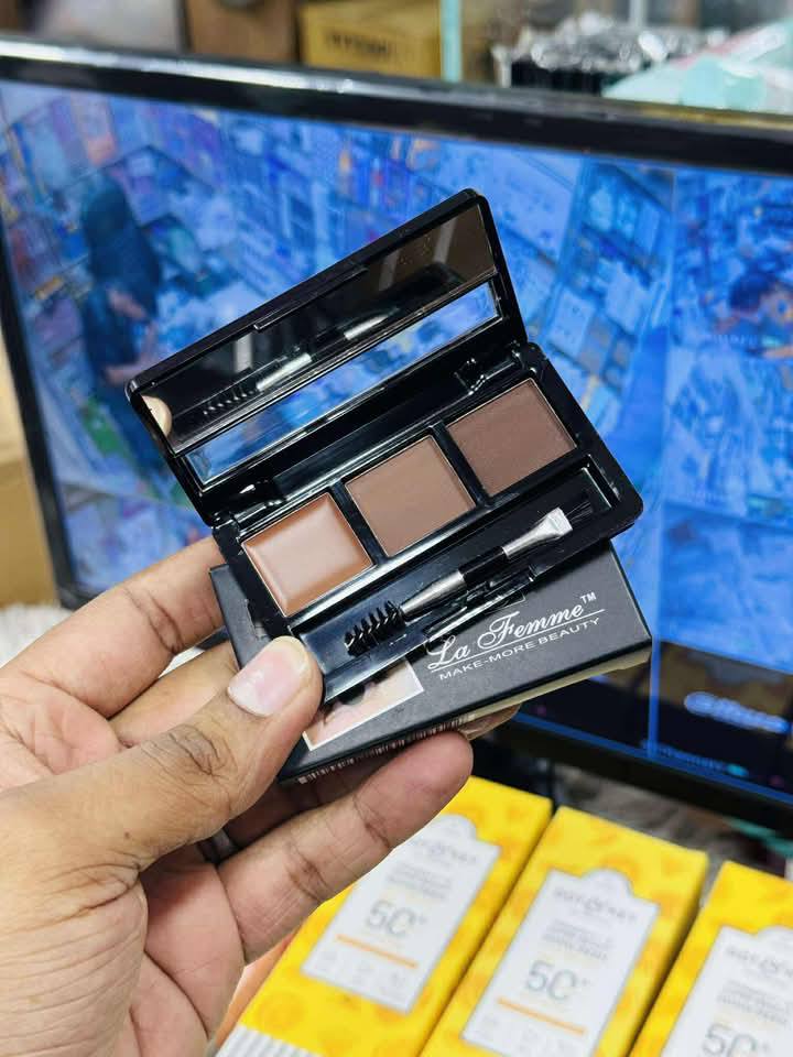 Picture of La Femme 3 in 1 Eyebrow Kit for Women Hair Dye Makeup Hair Coloring Kit Hair Dyeing Kit