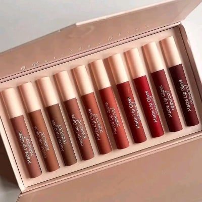 Picture of KEVIN & COCO Beautiful Energy 10 Colors Matte Lip Gloss Set – Long-Lasting, Highly Pigmented Liquid Lipstick Gift Box