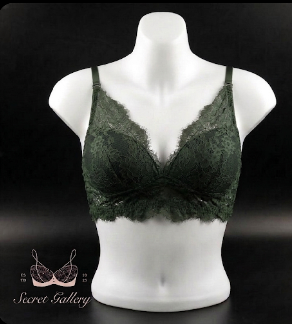 Picture of Premium Floral Lace Comfort Bra / Elegant Full-Coverage Push-Up Lingerie - Multicolor