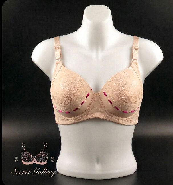 Picture of Elegant Lace Push-Up Bra / Full-Coverage Comfort Everyday Bra - Multicolor