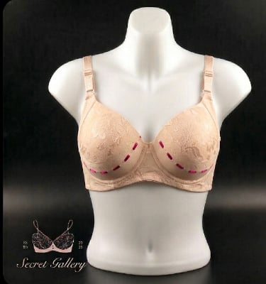 Picture of Elegant Lace Push-Up Bra / Full-Coverage Comfort Everyday Bra - Multicolor