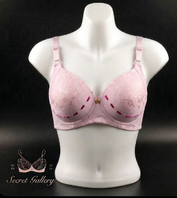 Picture of Elegant Lace Push-Up Bra / Full-Coverage Comfort Everyday Bra - Multicolor
