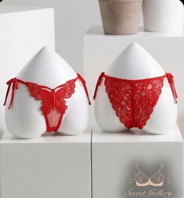 Picture of Butterfly Lace Tie-Side Panty / Elegant  Lace Lingerie Panty - Int: One size