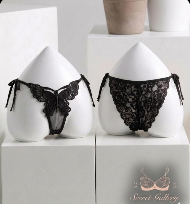 Picture of Butterfly Lace Tie-Side Panty / Elegant  Lace Lingerie Panty - Int: One size