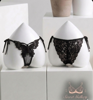 Picture of Butterfly Lace Tie-Side Panty / Elegant  Lace Lingerie Panty - Int: One size