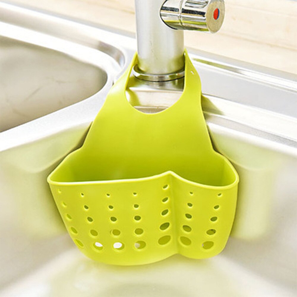 Picture of Kitchen Sink Accessories Organizer Space Savers : Adjustable Drain Basket for Soap and Sponge - Convenient Home Storage Solution - Multicolor