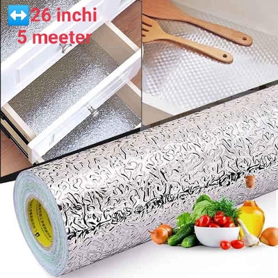 Picture of kitchen backsplash wall tile sticker , aluminium sheet Wallpaper 5 meeter - Sticker - Multicolor