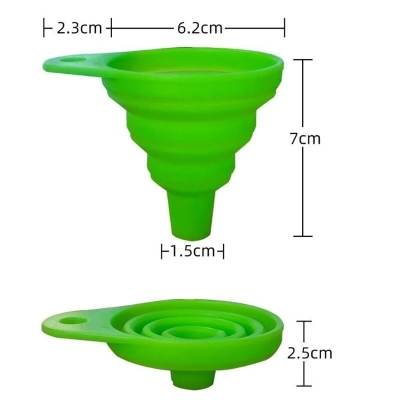 Picture of Sub-Tank Silicone Funnel: Versatile Kitchen Tool for Sugar, Salt, and More - Multicolor