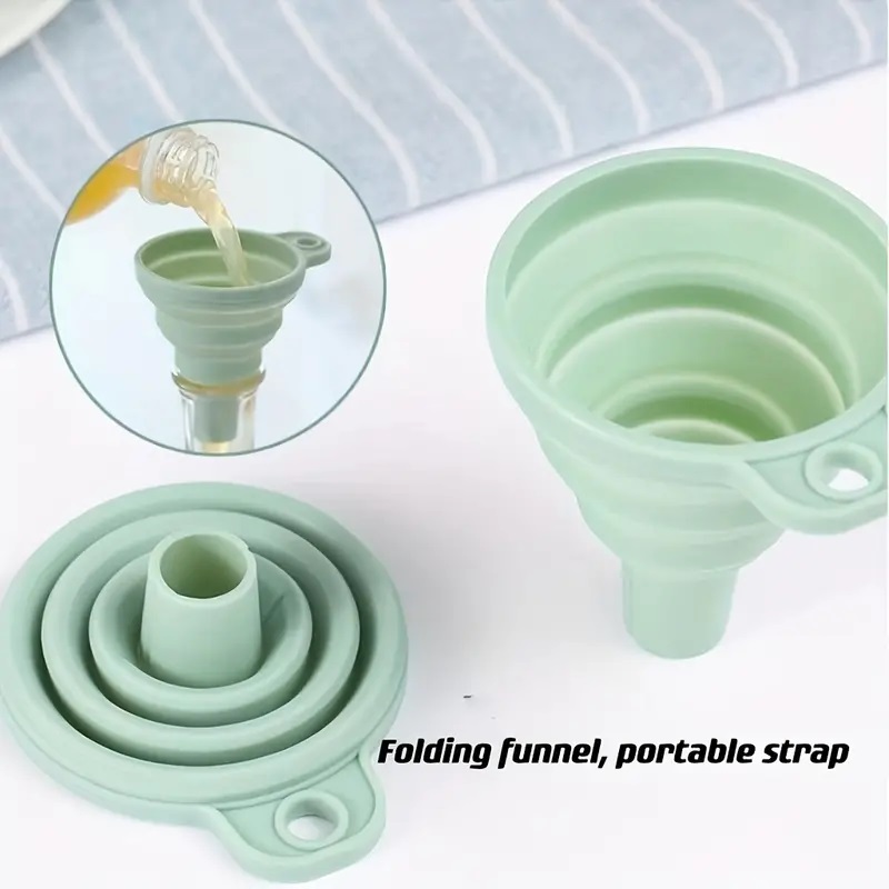 Picture of Sub-Tank Silicone Funnel: Versatile Kitchen Tool for Sugar, Salt, and More - Multicolor