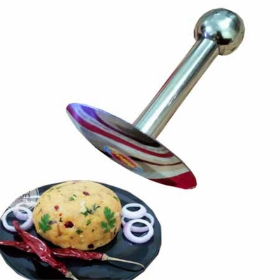 Picture of Essential Kitchen Tool: Durable Potato and Fruit Masher for Effortless Food Preparation - Long-Lasting - Silver