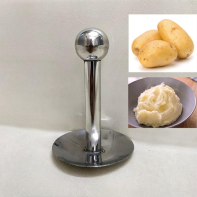 Picture of Essential Kitchen Tool: Durable Potato and Fruit Masher for Effortless Food Preparation - Long-Lasting - Silver
