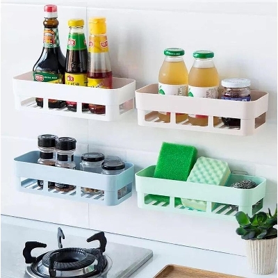 Picture of Plastic Bathroom Kitchen Storage Rack Shelf Organizer - Multicolor