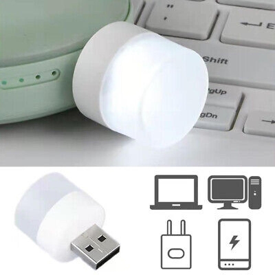 Picture of 2 pis Creative portable mini USB night lamp student eye protection LED - White