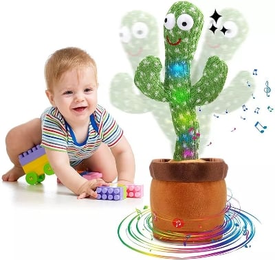 Picture of Talking Cactus Toy Dancing Cactus Toy for Baby Voice Repeat Toys (Green) - Green