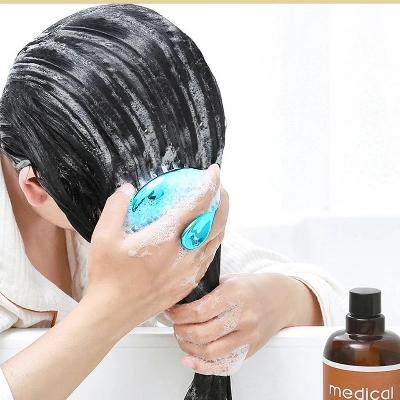 Picture of Massage Body Spa Shampoo Brush Scalp Cleaning Hair - Multicolor