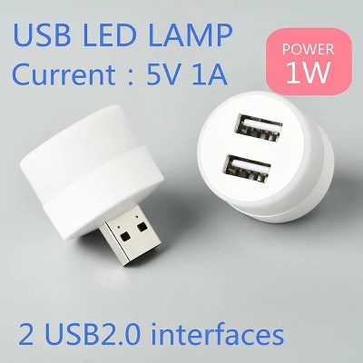 Picture of Mini Portable LED Book Lights USB Extender Multi-function Plug-and-Play - White
