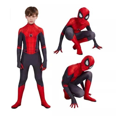 Picture of Spider-Man Far From Home Adult Kids Peter Parker Zentai Cosplay Costume Suit - Multicolor,7-8yrs