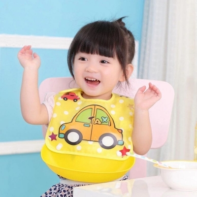 Picture of Waterproof Silicone Baby Bibs Silicone - Multicolor
