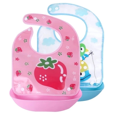 Picture of Waterproof Silicone Baby Bibs Silicone - Multicolor