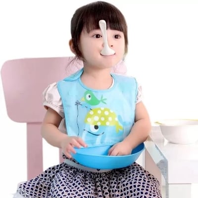 Picture of Waterproof Silicone Baby Bibs Silicone - Multicolor