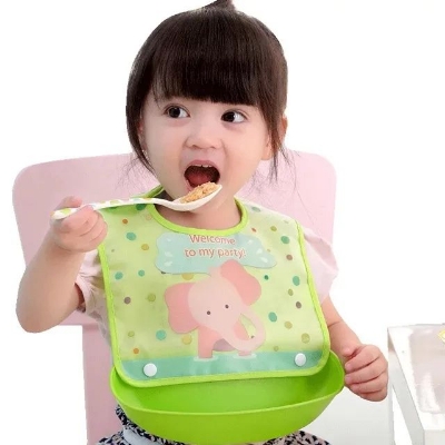 Picture of Waterproof Silicone Baby Bibs Silicone - Multicolor