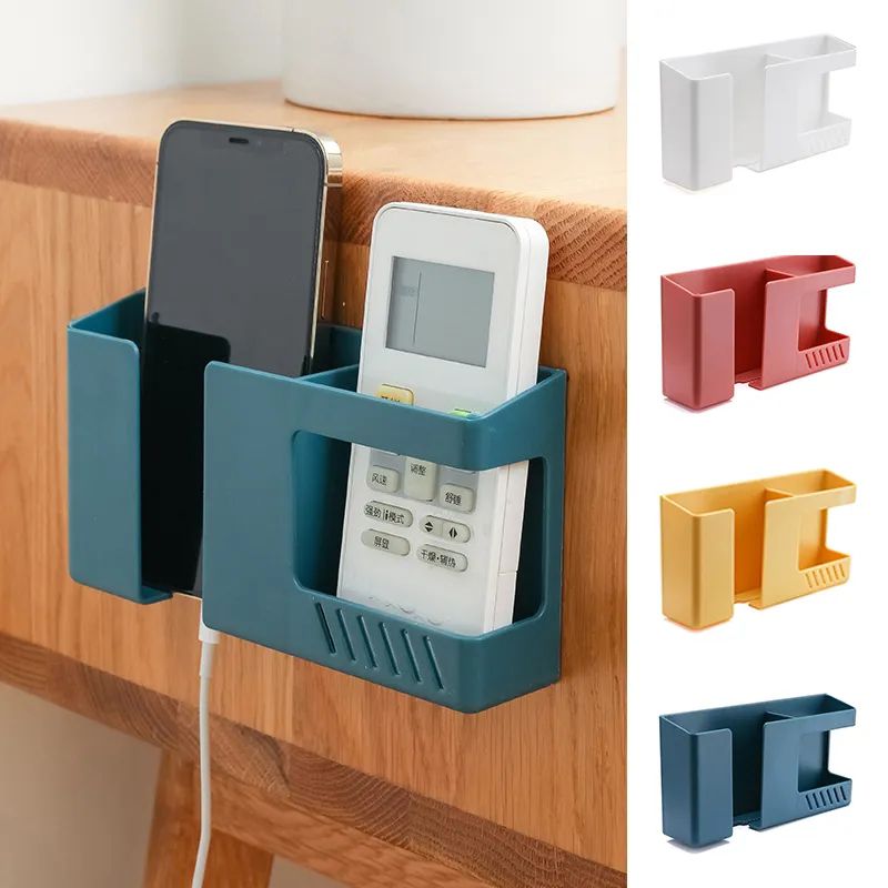 Picture of Wall-Mounted 2-In-1 Mobile Phone Charging Stand Multifountion Storage Holder Bracket - Multicolor