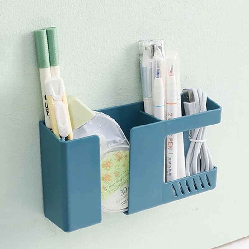 Picture of Wall-Mounted 2-In-1 Mobile Phone Charging Stand Multifountion Storage Holder Bracket - Multicolor