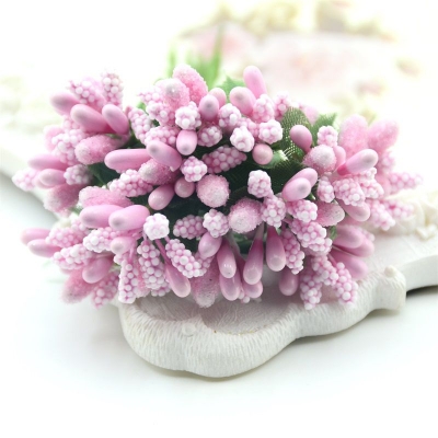 Picture of Artificial Bouquet Wedding Merry Christmas Decoration DIY Pearl Craft Fake FlowersRed, Pink