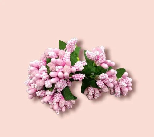 Picture of Artificial Bouquet Wedding Merry Christmas Decoration DIY Pearl Craft Fake FlowersRed, Pink