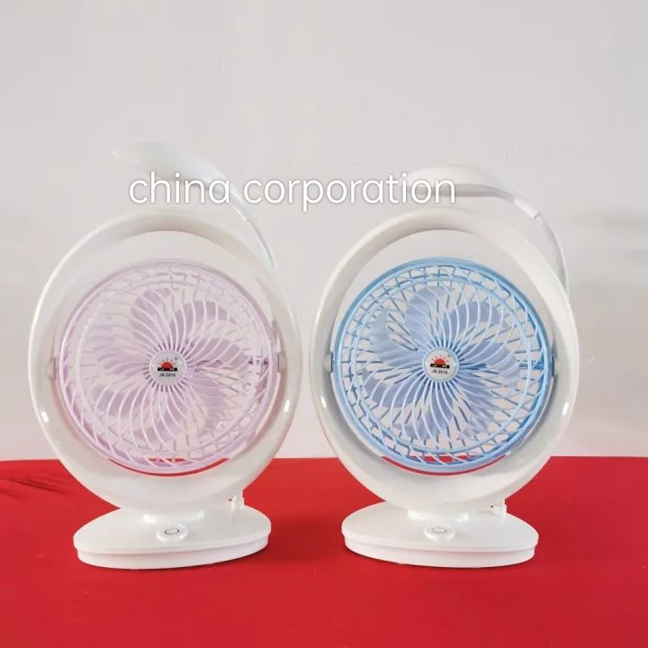 Picture of Rechargeable 2 in 1 Tabel Fan With Lamp 7 inchi - Multicolor