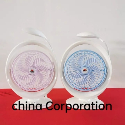 Picture of Rechargeable 2 in 1 Tabel Fan With Lamp 7 inchi - Multicolor