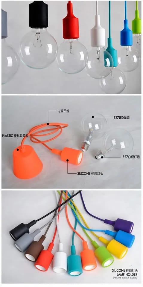 Picture of Single Pendant Light Holder for DIY Home Decor - Multicolor