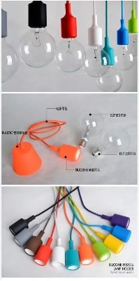 Picture of Single Pendant Light Holder for DIY Home Decor - Multicolor