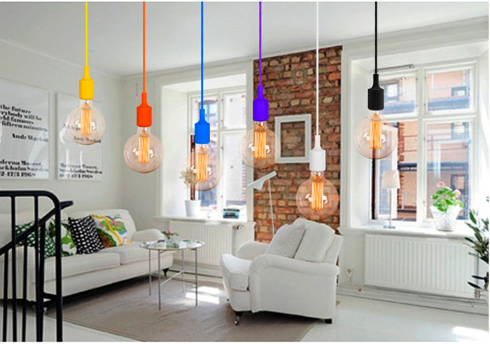 Picture of Single Pendant Light Holder for DIY Home Decor - Multicolor