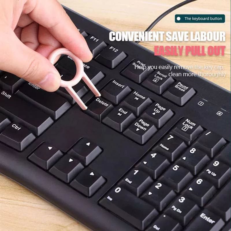 Picture of 7-in-1 Computer Keyboard Cleaning Brush Set with Earphone Cleaning Pen, Keyboard Pull, and Digital Products Cleaning Tools - Multicolor