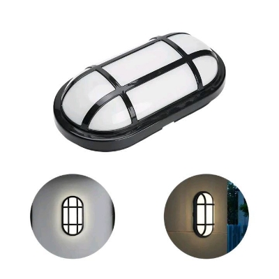 Picture of 20W Oval LED Bulkhead Light for Wall and Ceiling Mount, Opal Diffuser, IP65, IK08 Waterproof for Outdoor Use - White