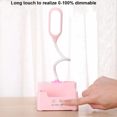 Picture of Adjustable Rechargeable LED Desk Lamp with Touch Dimming - Perfect for Children's Reading, Study, Bedside, Living Room, and Bedroom Use via USB - Multicolor