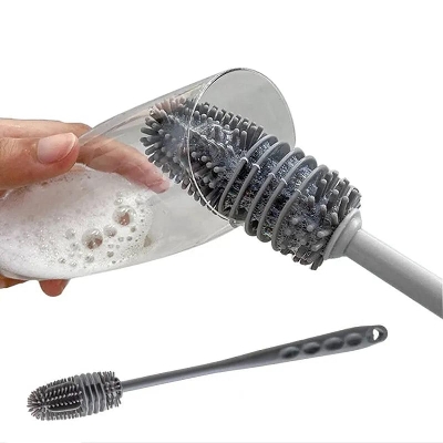 Picture of Long-Handled Silicone Cleaning Brush for Bottles and Insulation Cups - No More Dead Ends - 
