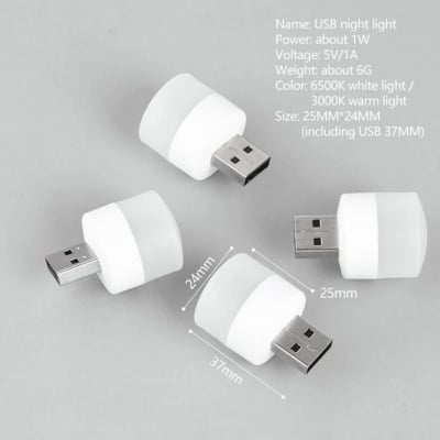 Picture of 10pcs Enhance Your Workspace with Super Bright USB LED Lamp: 5V 1W Mini Book Light - Ideal for Computer, Mobile Power Charging, and Eye Protection at Night - Multicolor