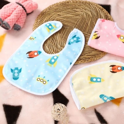 Picture of Baby Cartoon Bibs Bandana Set: 5-Pack of Top-Quality Cotton Burp and Saliva Towels, Perfect for Boys and Girls' Clothing - Multicolor