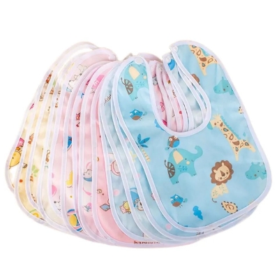 Picture of Baby Cartoon Bibs Bandana Set: 5-Pack of Top-Quality Cotton Burp and Saliva Towels, Perfect for Boys and Girls' Clothing - Multicolor