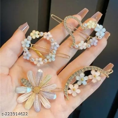 Picture of Chic Hair Barrettes: Geometric Hollow Hair Clips, Perfect for Women - Multicolor,One size fits all